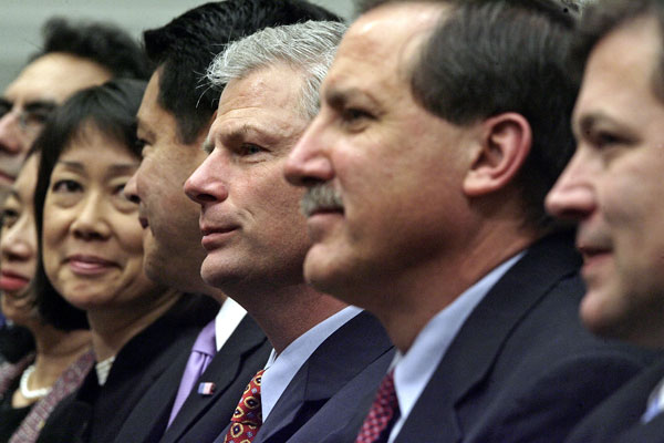 Former U.S. attorneys Carol Lam, David Iglesias, John McKay, Daniel Bogden, and H.E. "Bud" Cummins.