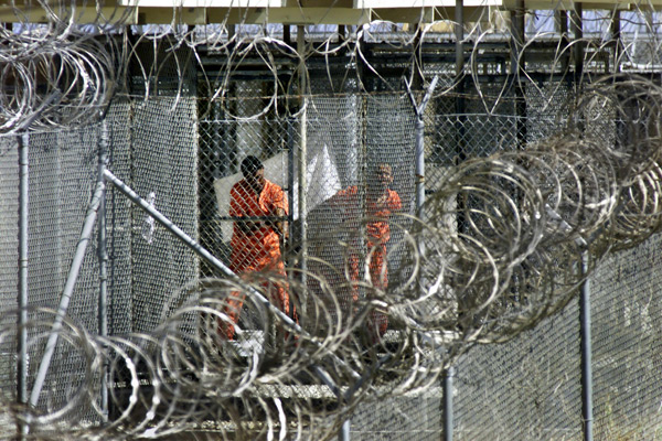Al-Qaida and Taliban prisoners at Guantanamo Bay.