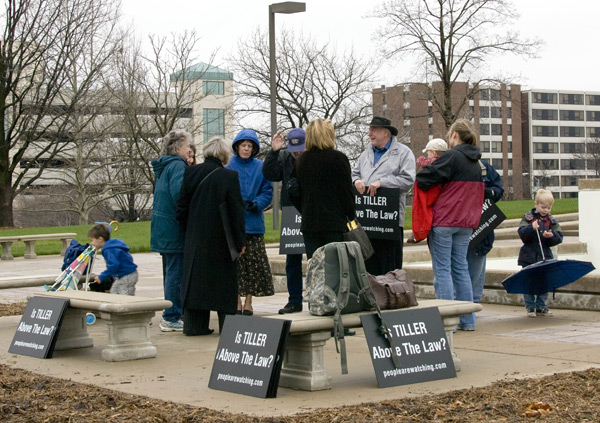 Kansans for Life protest outside the Kansas Supreme Court.
