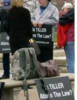 Kansans for Life protest outside the Kansas Supreme Court. Click image to expand.
