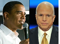 Barack Obama and John McCain. 
