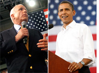 John McCain, Barack Obama. Click image to expand.