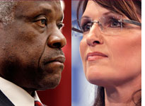 Clarence Thomas and Sarah Palin. Click to enlarge image.