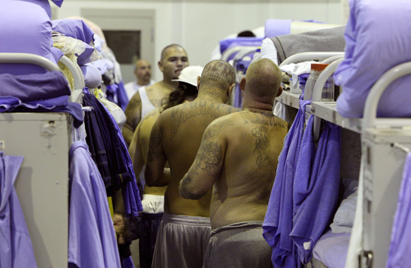 Inmates at the Mule Creek State Prison in California.