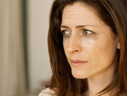 Woman crying.