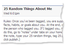25 Random Things About Me.