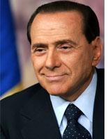 Italian Prime Minister Silvio Berlusconi 
Click on image to expand. 