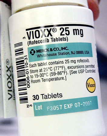 A bottle of the arthritis drug Vioxx.