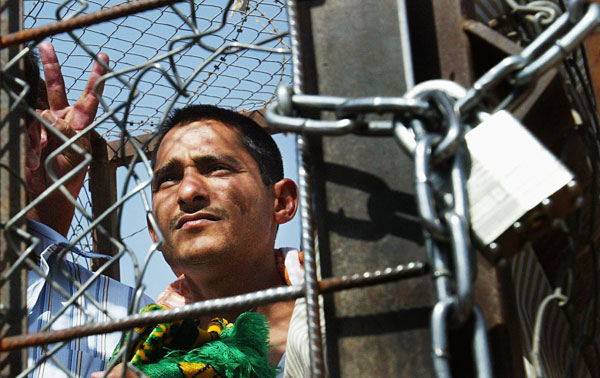 Prisoner at Abu Ghraib.