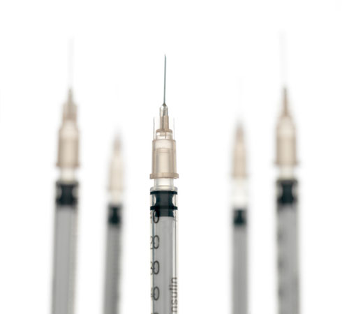 Syringes.