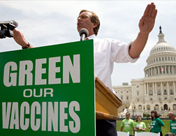 Activist Robert F. Kennedy Jr. speaks at a rally calling for healthier vaccines. Click image to expand.