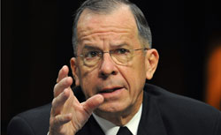 US Chairman of the Joint Chiefs of Staff, Admiral Mike Mullen, testifies before the US Senate Armed Services Committee. Click image to expand.