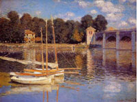 The Argenteuil Bridge by Claude Monet. Click image to expand.