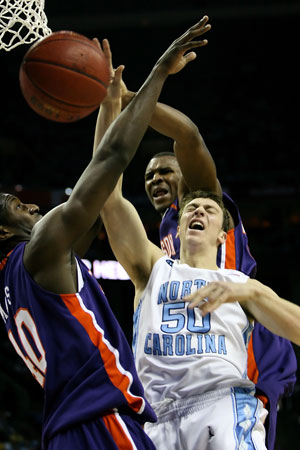 Tyler Hansbrough, No. 50 of the North Carolina Tar Heels.