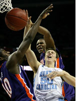 Tyler Hansbrough, No. 50 of the North Carolina Tar Heels. Click image to expand.