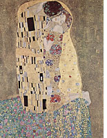 Gustav Klimt, The Kiss, 1907-1908. Click image to expand.