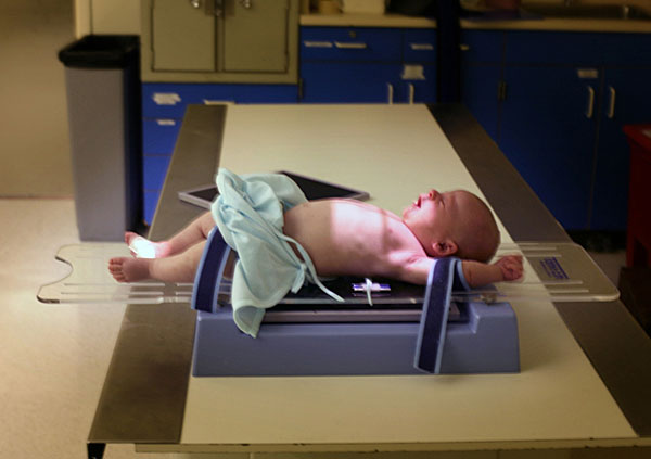 Walker getting chest X-rays.