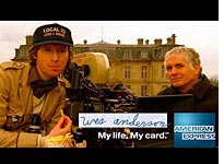 Wes Anderson in his American Express ad 
