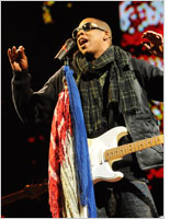 Jay-Z at Glastonbury Festival in England. Click image to expand