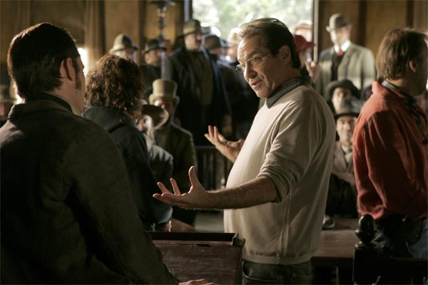 David Milch, on the set of Deadwood.