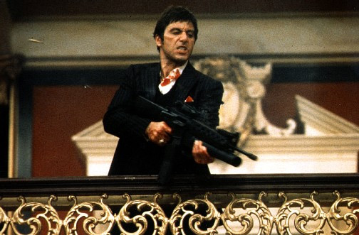 Al Pacino as Tony Montana.