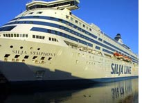 The luxury ferry from Stockholm to Helsinki before departure.