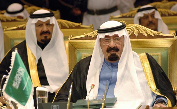 King Abdullah of Saudi Arabia.