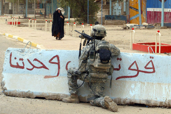 An American soldier in Iraq.