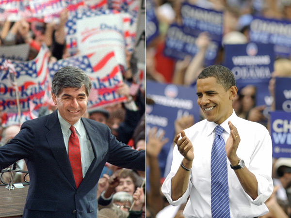 Michael Dukakis and Barack Obama.