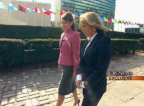Sarah Palin and Katie Couric.