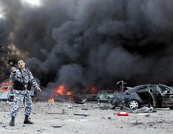 The explosion that killed former Lebanese premier Rafiq Hariri in Beirut, 2005. Click image to expand.