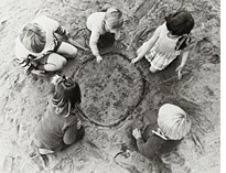 Children playing marbles. Click image to expand.