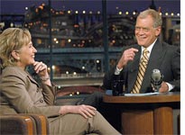 Hillary Clinton with David Letterman. Click image to expand.