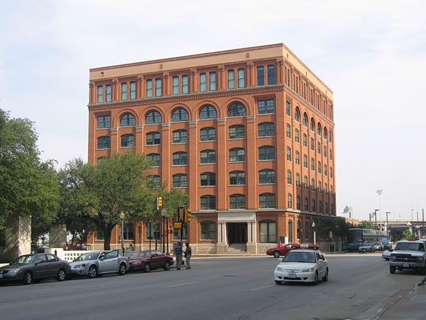 The Texas School Book Depository building.