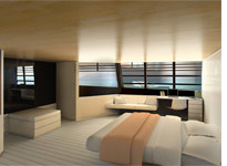 A stateroom aboard
