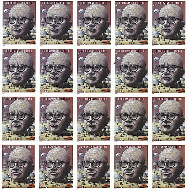 Buckminster Fuller stamps.