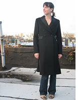 An overcoat with tuxedo styling. Click image to expand.