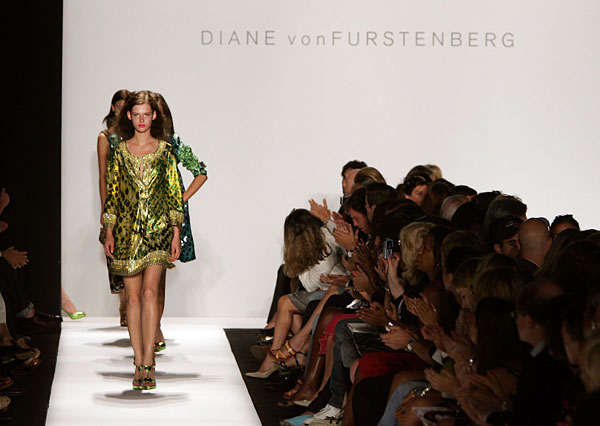 Models at the Diane von Furstenberg show.