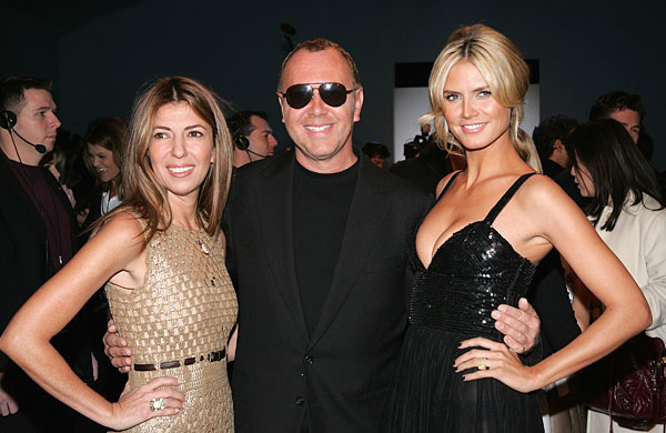 Nina Garcia, Michael Kors, and Heidi Klum.