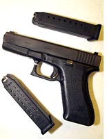 Glock 9 mm gun. Click image to expand.