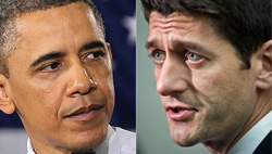 Barack Obama and Paul Ryan. Click image to expand.
