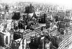 Bombed-out Dresden, Germany, in 1945.