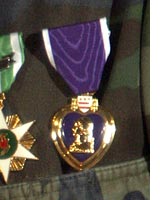 Photograph of purple heart by Scott Olson/Getty Images.