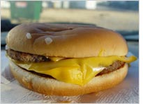 A cheeseburger