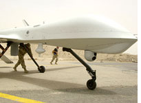 Photograph of an RQ-1 Predator Unmanned Aerial Vehicle in Iraq by Deb Smith/U.S. Air Force/Getty Images.