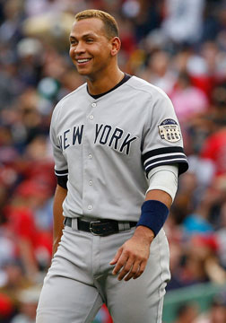 Alex Rodriguez #13 of the New York Yankees.