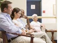 Photo of hospital waiting room by Shutterstock Images.