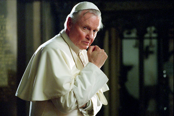 A sly, twinkly pope.