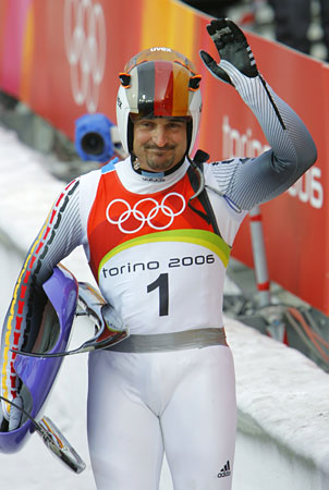 German triple gold-medal-winner Georg Hackl.