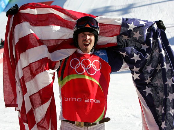 Seth Wescott wins men's snowboard cross.